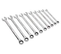 Sealey Combination Ratchet Spanner Set AK63914 10pc Extra-Long Metric