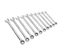 Sealey AK63914 Premier Extra-Long Combination Ratchet Spanner Set 10pc