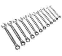 Sealey AK63922 12pc Ratchet Combination Spanner Set - Metric, Silver