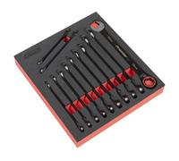 Sealey Ak63940B Premier Black Combination Ratchet Spanner Set 12Pc