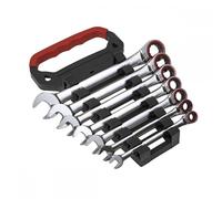 Sealey AK63941 Ratchet Combination Spanner Set 7Pc Metric Platinum Series