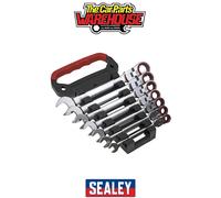 Sealey Flexi-Head Ratchet Combination Spanner Set 7 Pieces Metric - AK63943