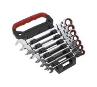 Sealey AK63943 Premier Platinum Flexi-Head Ratchet Combination Spanner Set 7pc