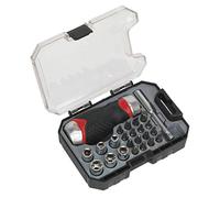 Sealey AK64906 Fine Tooth Ratchet Screwdriver Socket & Bit Set 24Pc Stubby