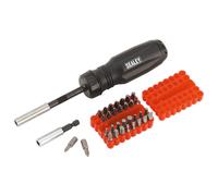 Sealey AK6498 Gearless Screwdriver with 33pc Bit Set