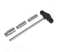 Sealey AK6550 T-Bar & Rubber Insert Spark Plug Socket Set 4Pc 3/8inSq Drive