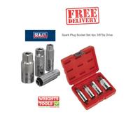 Sealey Spark Plug Socket Set AK6556 - 4pc 3/8" Sq Drive