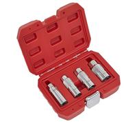 Sealey Spark Plug Socket Set AK6556 - 4pc 3/8" Sq Drive