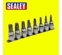 Sealey Hex Socket Bit Set Lock-On™ 8 Pieces 3/8"Sq Drive Metric - AK65601