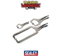 Sealey AK66 Premier Locking C-Clamp Set 3pc