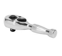Sealey AK660S Stubby Ratchet Wrench 1/4inSq Drive Pear-Head Flip Reverse