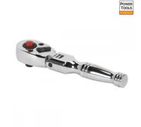 Sealey AK660SF Ratchet Wrench Flexi-Head Stubby 1/4inSq Drive