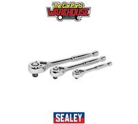 Sealey Ratchet Wrench Set AK6672 3pc Pear-Head Flip-Reverse