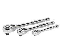 Sealey Ak6672 Ratchet Wrench Set 3Pc Pear-Head Flip Reverse