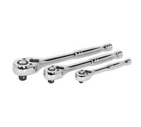 Sealey Ak6672 Ratchet Wrench Set 3Pc Pear-Head Flip Reverse