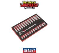 Sealey AK66722 Ratchet Wrench & Socket Set 25pc 3/8"Sq Drive