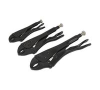 Sealey Ak668 Locking Pliers Set 3Pc Rust Resistant