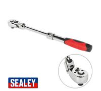 Sealey AK6681 Flexi-Head Ratchet Wrench 3/8"Sq Drive Extendable