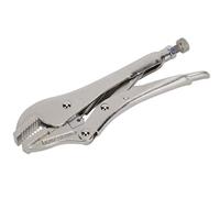 Sealey Locking Pliers Straight Jaws 185mm 0-30mm Capacity
