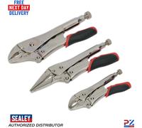 Sealey AK6863 3pc Quick Release Locking Plier Kit - Precision Grip Tools
