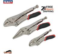 Sealey AK6863 3pc Quick Release Locking Plier Set - Heavy Duty Tools