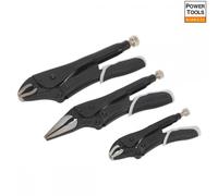Sealey Locking Pliers Set AK6863B 3Pc Quick Release Black Series