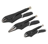 Sealey Ak6863B Locking Pliers Set 3Pc Quick Release Black Series