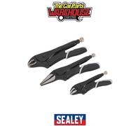 Sealey Locking Pliers Set AK6863B 3Pc Quick Release Black Series