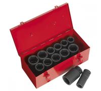 Sealey AK687 Impact Socket Set 13Pc Deep 3/4"sq Drive Metric/Imperial, Multi