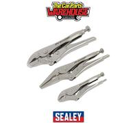 Sealey Locking Pliers Set Premier AK6876 3pc with Storage Pouch