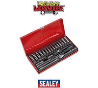 Sealey Ak690 Socket Set 41Pc 1/4Sq Drive 6Pt Walldrive - Duometric