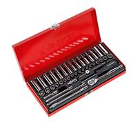 Sealey Socket Set 41 Pcs 1/4" Square Drive 6-Point WallDrive - DuoMetric AK690