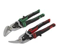 Sealey AK69072 High Leverage Offset Aviation Tin Snip Set 2Pc
