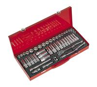 Sealey Ak692 Socket Set 45Pc 3/8Sq Drive 6Pt Walldrive - Duometric
