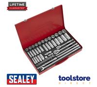 Sealey Socket Set 50pc 3/8" & 1/2"Sq Drive 6pt WallDrive Metric AK6942