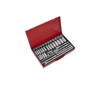 Sealey AK6942 Socket Set 50 Piece 3/8" & 1/2" Square Drive 6 Point