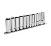Sealey AK69813D Premier Total Drive® Deep Socket Set 1/4"Sq Drive 13pc