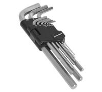 Sealey AK7136 Premier Long Hex Key Set 9pc Long