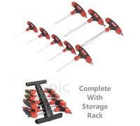 Sealey Hex Key Set AK7144 Ball-End T-Handle – 8pc Metric