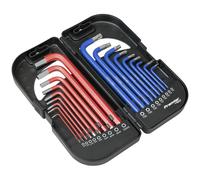 Sealey AK7176 Trx-star and Ball-end Hex Key Set 18pc Long Anti-slip