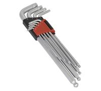 Sealey AK7180 Premier Lock-On™ Extra-Long Ball-End Hex Key Set 9pc