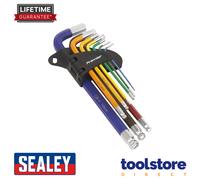 Sealey Premier 9pc Anti-Slip Long Ball-End Hex Set - AK7190