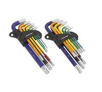Sealey AK7190 AK7193 Ball End Torx Hex Key Set - Multi-Colour