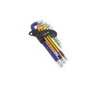 Sealey AK7190 Ball-End Hex Key Set 9pc Colour-Coded Long