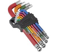 Sealey AK7192 Premier Jumbo Colour-Coded Anti-Slip Ball-End Hex Key Set 13pc