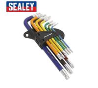 Sealey AK7193 Trx-Star* Key Set 9Pc Colour-Coded Long