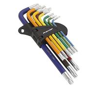 Sealey Ak7193 Trx-Star Key Set 9Pc Colour-Coded Long