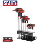 Sealey AK7195 Ball-End Hex Key Set with T-Handle Metric Allen Key 8 Piece Set