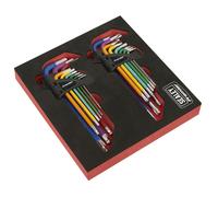 Sealey AK7199 Trx-Star* & Ball-End Hex Key Set 18Pc Long Anti-Slip