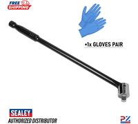 Sealey AK7321 Breaker Bar 450mm 1/2" Drive Premier Black High Torque + Gloves